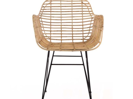 Πολυθρόνα Marea 0300087 57x60x82 Black-Natural Soulworks