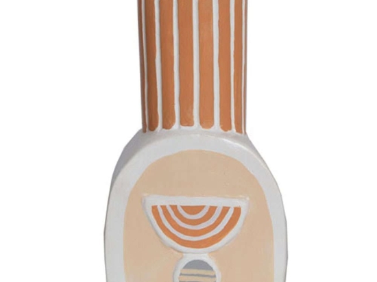 Διακοσμητικό Βάζο Cymone 0750025 15x9,5x29cm Multi Soulworks Πηλός