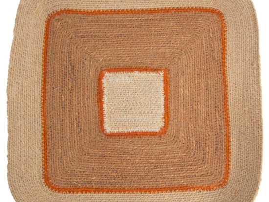 Πιατέλα Διακοσμητική Guerrero 840024 36x36x4cm Natural-Orange Soulworks Seagrass