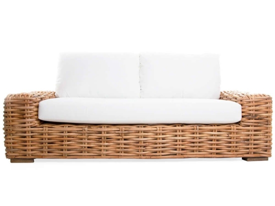 Καναπές Διθέσιος Cirebon 100051 190x80x70cm Με Μαξιλάρια Natural-White Soulworks Διθέσιος