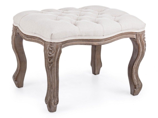 Σκαμπό Diva 0743255 53x42x38 Natural Ξύλο,Ύφασμα