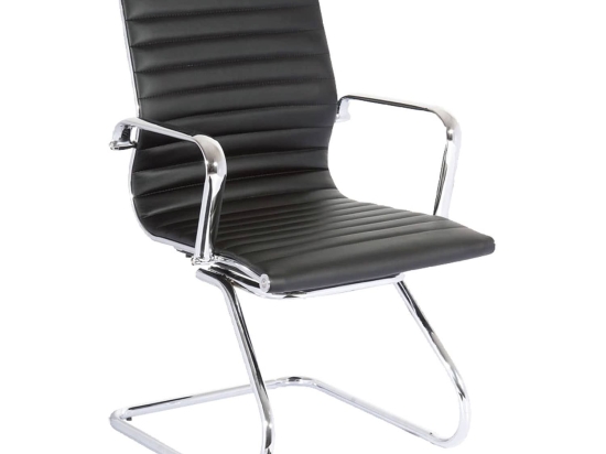 Καρέκλα Υποδοχής BF4400V Black EO237 55x58x92 cm Σετ 2τμχ