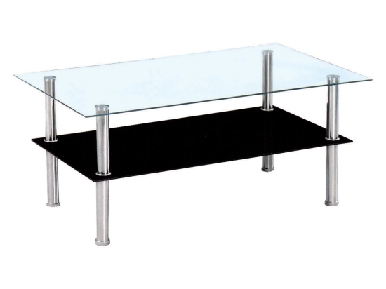Τραπεζάκι Daniel Clear-Black  ΕΜ9554 103X63X43 cm