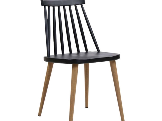 Καρέκλα Lavida Black ΕΜ139,2 43X48X77 cm Σετ 4τμχ Μέταλλο,Πολυπροπυλένιο