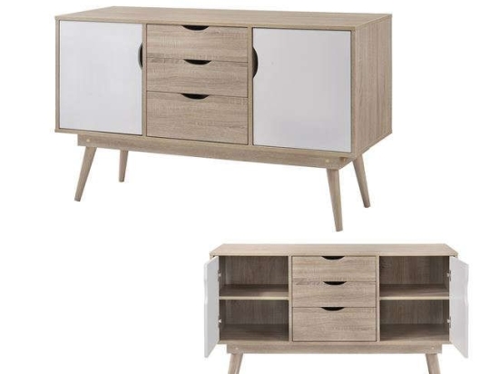 Μπουφές Alida Ε7345,2 Sonoma-White Mdf