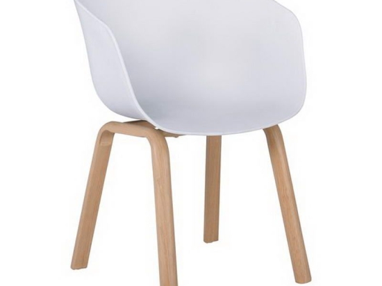 Πολυθρόνα Optim ΕΜ140,1Μ 54x51x79cm Natural-White Σετ 4τμχ Μέταλλο,Πολυπροπυλένιο