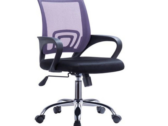 Πολυθρόνα Γραφείου Με Ανάκλιση BF2101-F ΕΟ254,21F  Chrome Purple-Black