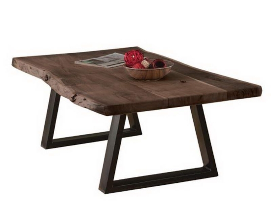 Τραπεζάκι Σαλονιού Lizard ΕΑ7101,1 115x65x40cm Black-Walnut Μέταλλο,Ξύλο