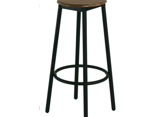 Σκαμπό Bar Mayer ΕΜ9798,1 33x33x75cm Anthracite-Antique Brown