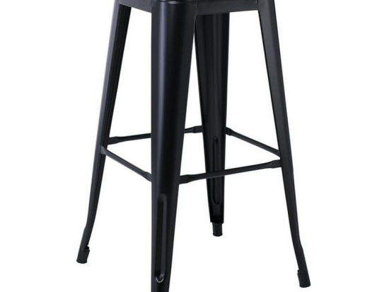 Σκαμπό Bar Relix Ε5190,1W 43x43x76cm Black Μέταλλο