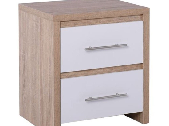 Κομοδίνο Kennel Sonoma/White Ε765,1 47x39x57cm Μελαμίνη
