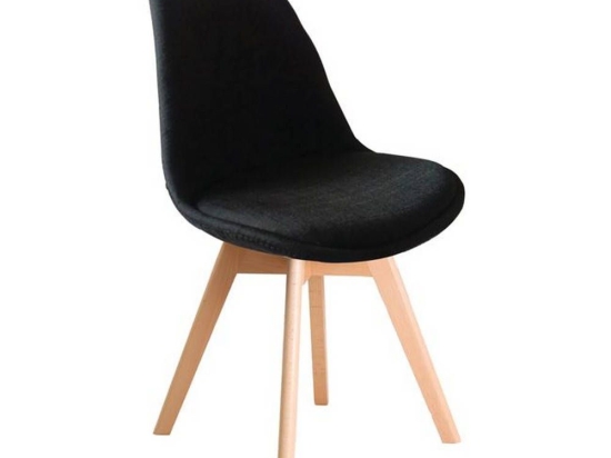 Καρέκλα Martin Black ΕΜ136,24F 49x57x82cm Σετ 4τμχ Ξύλο,Ύφασμα