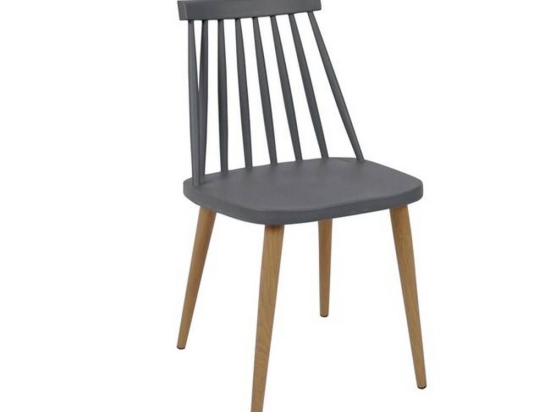 Καρέκλα Lavida Anthracite ΕΜ139,4 43x48x77cm Σετ 4τμχ Μέταλλο,Πολυπροπυλένιο