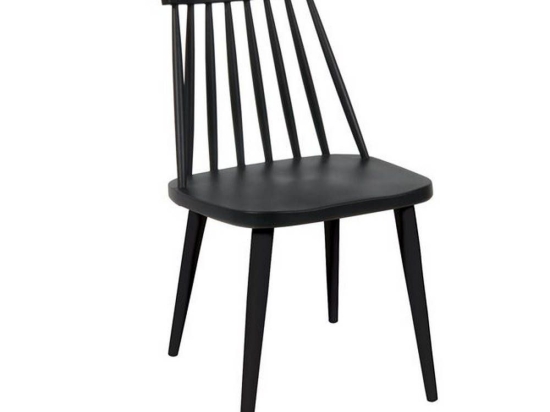 Καρέκλα Lavida Black ΕΜ139,22 43x48x77cm Σετ 4τμχ Μέταλλο,Πολυπροπυλένιο