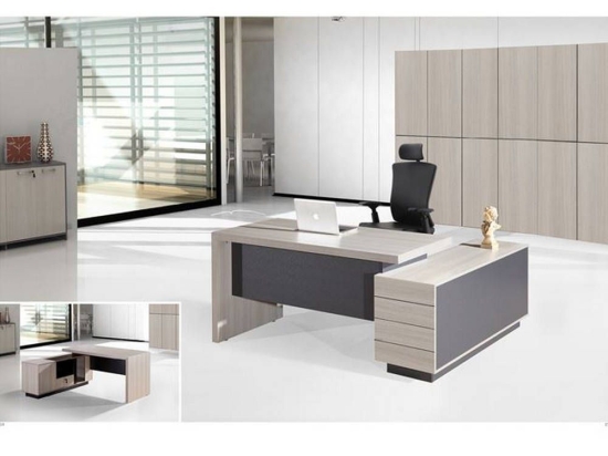 Γραφείο Progress Αναστρέψιμο Elm/Grey ΕΟ813 180x80/160x40 (H.76)cm