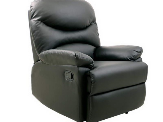 Πολυθρόνα Relax Luisa Ε9780,4P 80x90x99cm Black Τεχνόδερμα