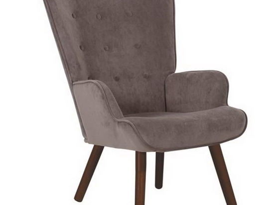 Πολυθρόνα - Μπερζέρα Alma Ε7141,80Κ 69x76x97cm Walnut-Brown Ξύλο,Ύφασμα