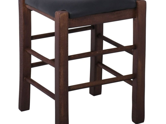 Σκαμπό Βοηθητικό Ρ978,Ε2Τ 35x35x51cm Black-Walnut