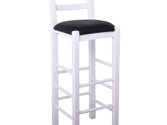 Σκαμπό Bar Σίφνος Ρ980,Ε8Τ 36x37x78/107cm Black-White