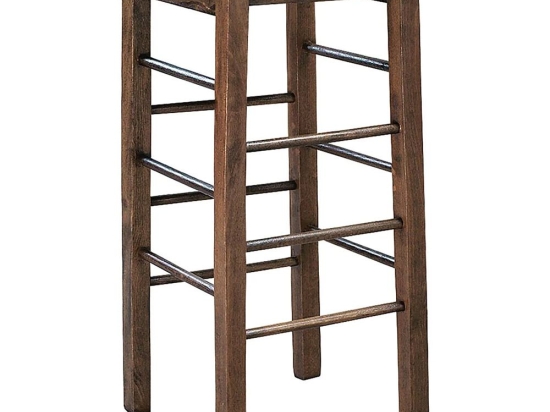 Σκαμπό Bar Ταβέρνας Ρ977,Ε2Τ1 35x35x81cm Walnut-Cappuccino