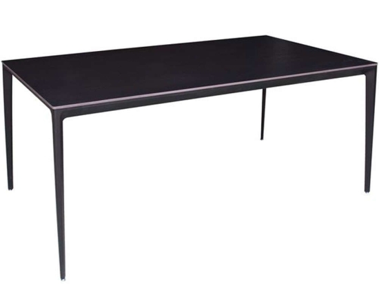 Τραπέζι Barret ΕΜ836,3 160x90x74cm Stone Black Αλουμίνιο,Τεχνομάρμα