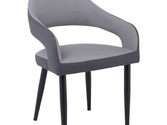 Πολυθρόνα Modus ΕΜ176,2 55x58x88cm Grey-Black Μέταλλο,Τεχνόδερμα
