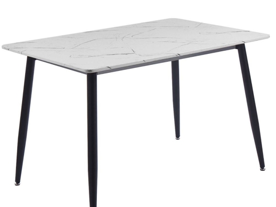 Τραπέζι DATUM ΕΜ839,Β 120x80x75cm White-Black