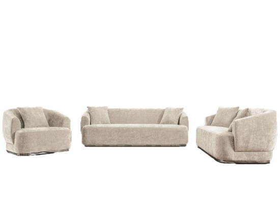 Σαλόνι Σετ (3τεμ) Caracas Ε9425,S1 110x98/193x98/232x98 x H80cm Cappuccino-Beige