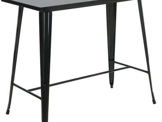 Τραπέζι Μπαρ Relix Ε5212,1 120x60x102cm Black Μέταλλο