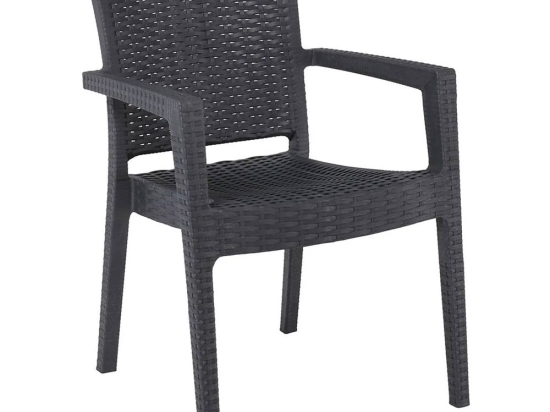 Πολυθρόνα Στοιβαζόμενη Lora-Pro Ε303,30 58x61x87cm Anthracite