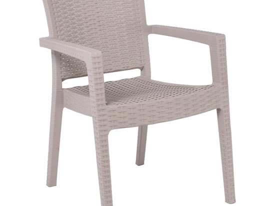 Πολυθρόνα Στοιβαζόμενη Lora-Pro Ε303,50 58x61x87cm Beige-Sand