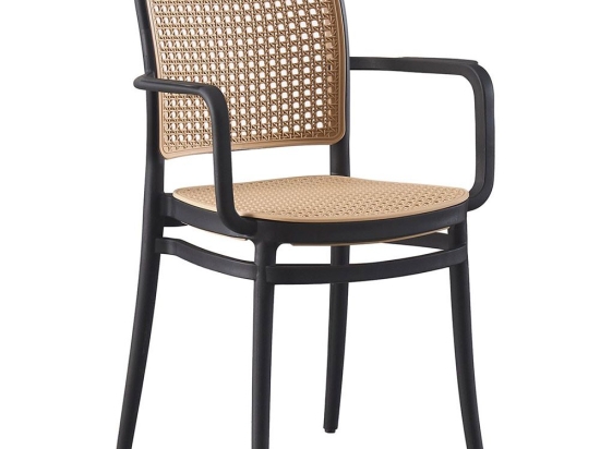 Πολυθρόνα Florence Ε387,20 54x54x84cm Black-Sand