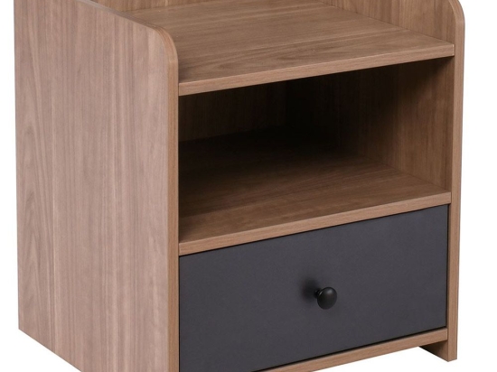 Κομοδίνο Orient Ε7430,1 43x40x49cm Anthracite-Walnut