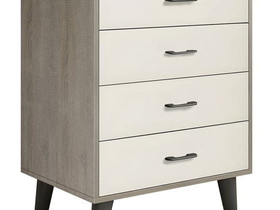 Συρταριέρα με 4 Συρτάρια Eliot Ε7370,3 74x42x17cm White-Natural
