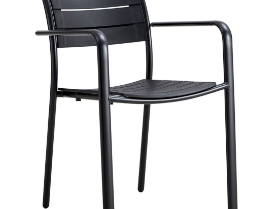 Πολυθρόνα Στοιβαζόμενη Saga Ε6710,3 56x57x84cm Black