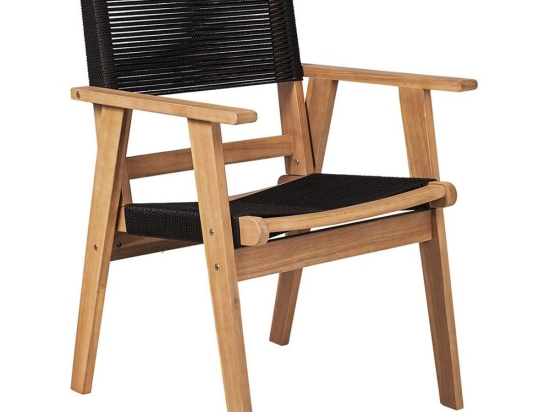 Πολυθρόνα Βεράντας - Κήπου Coffee Dining Ε2350,1 58x56x87cm Natural-Black