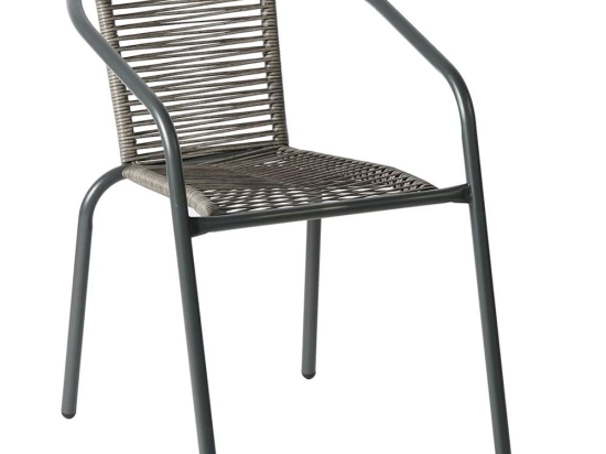 Πολυθρόνα Mika Στοιβαζόμενη Ε2390,2 54x69x73cm Anthracite-Grey
