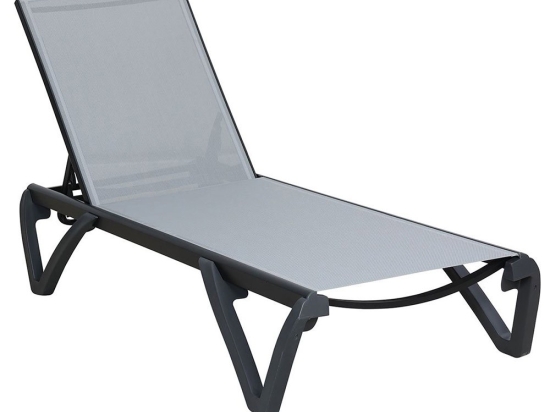 Ξαπλώστρα Capri Ε3383,1 68/58x190x30cm Black-Grey
