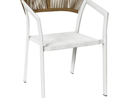 Πολυθρόνα Βεράντας-Κήπου Parma Ε6717,2 55x58x78cm Natural-White