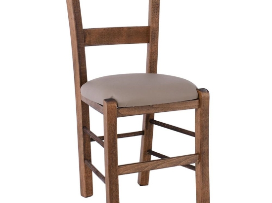 Καρέκλα Σύρος Ρ950,Ε2Τ1 41x45x88cm Walnut-Cappuccino