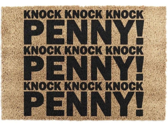 Πατάκι Εισόδου Knock Knock Penny -AMTYPO-PENNY 60x40cm Natural-Black Artsy Mats 60X40