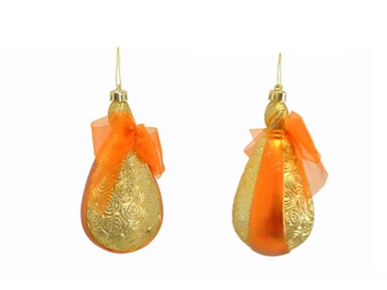 Χριστουγεννιάτικη Μπάλα Drop 00.02.2732 15cm Gold-Orange