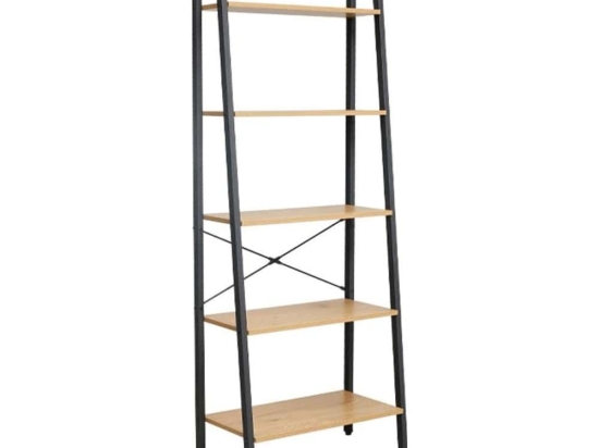 Βιβλιοθήκη - Ραφιέρα Με 5 Ράφια Fonzy 0016-124-024 64x34x164cm Sonoma-Black