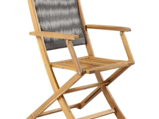 Πολυθρόνα Αναδιπλούμενη 0020-224-044 54x60x92cm Walnut-Grey
