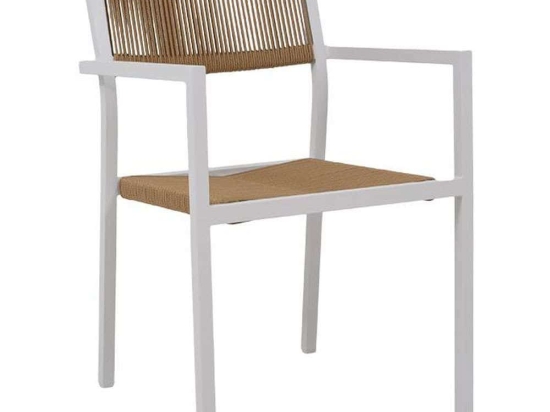 Πολυθρόνα Lesoto 0043-124-005 57x61x83cm White-Natural