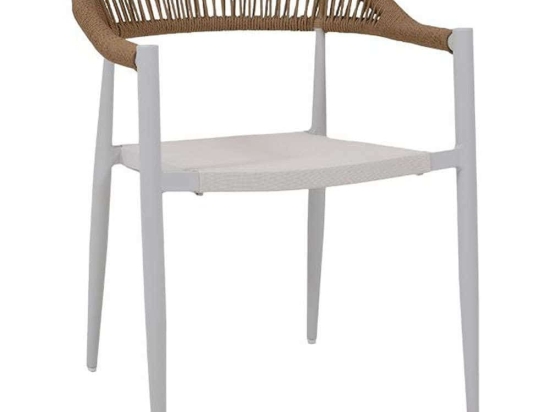 Πολυθρόνα Senegal 0043-124-011 56x60x78cm White-Natural