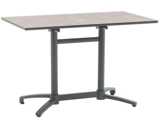 Τραπέζι Κήπου Αναδιπλούμενο Flavio 0044-125-019 120x70x72cm Dark Grey