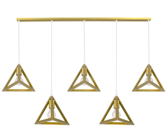 Φωτιστικό Οροφής Triangle 00610 E27 170x22x130cm Gold GloboStar