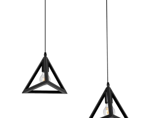 Φωτιστικό Οροφής Triangle 00611 E27 60x22x130cm Black GloboStar
