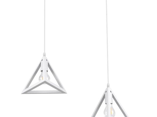 Φωτιστικό Οροφής Triangle 00612 E27 60x22x130cm White GloboStar